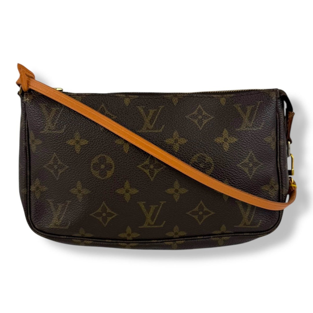 Louis Vuitton Pochette Accessories Brown Monogram Clutch Bag - Lux Central