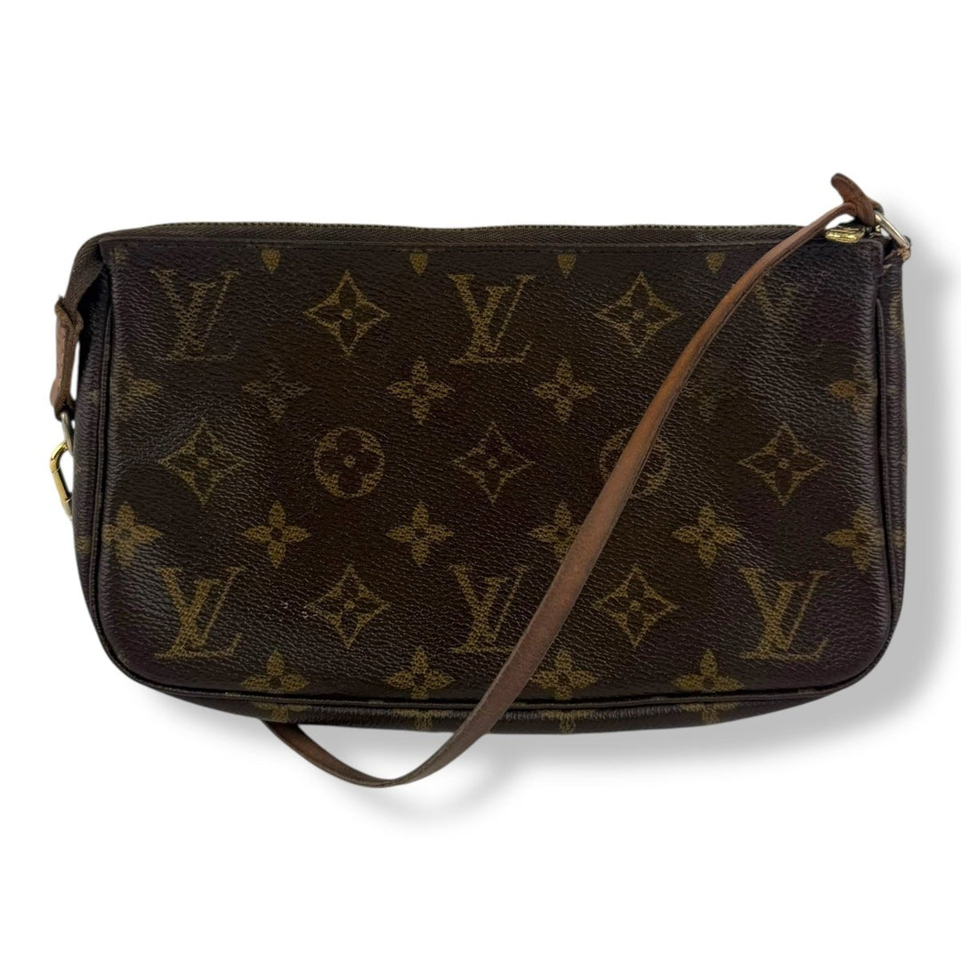 Louis Vuitton Pochette Accessories Brown Monogram Clutch Bag - Lux Central