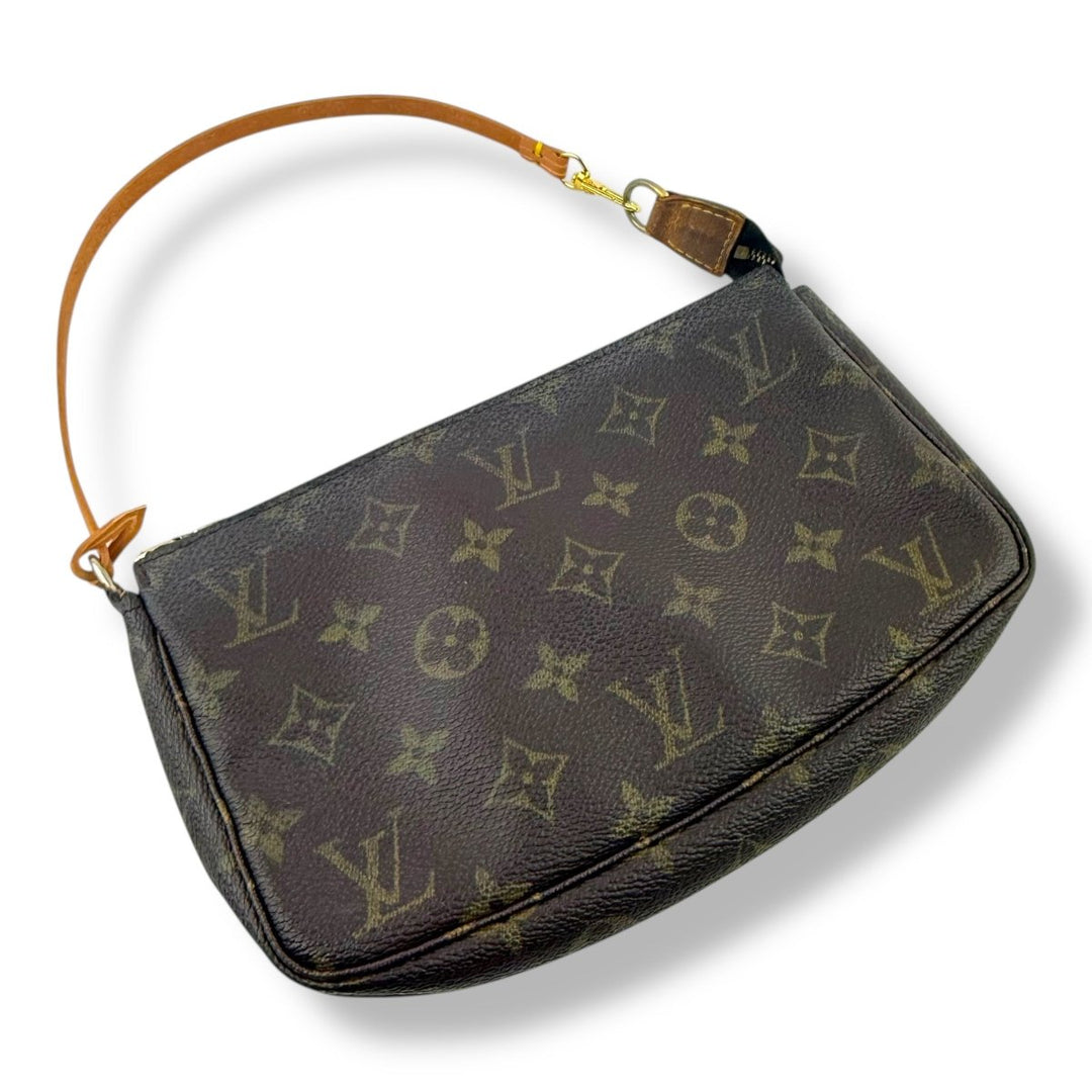 Louis Vuitton Pochette Accessories Brown Monogram Clutch Bag - Lux Central