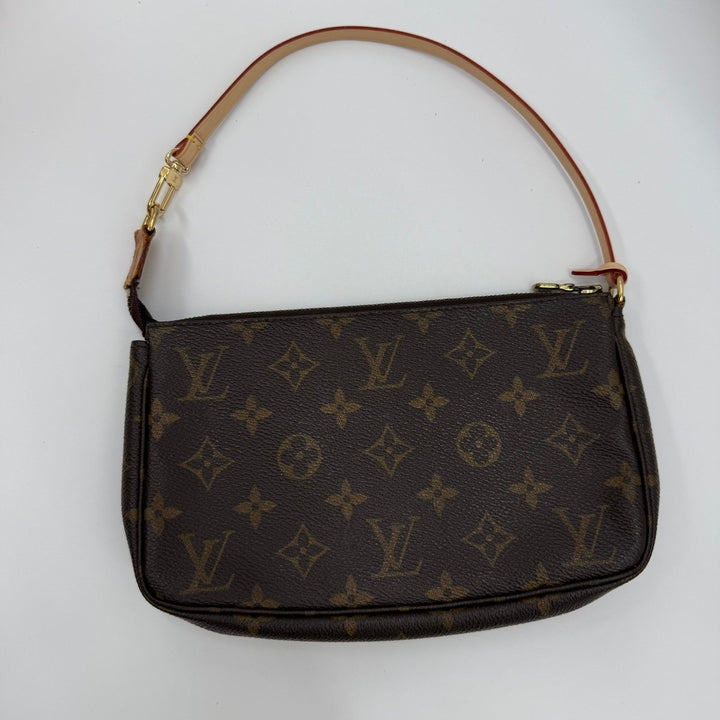 Louis Vuitton Pochette Accessories Brown Monogram Clutch Bag - Lux Central