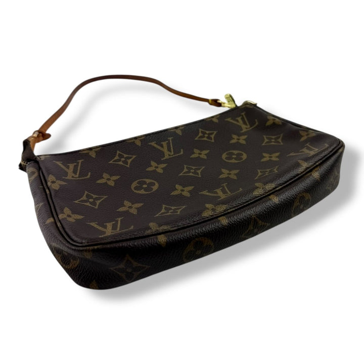 Louis Vuitton Pochette Accessories Brown Monogram Clutch Bag - Lux Central