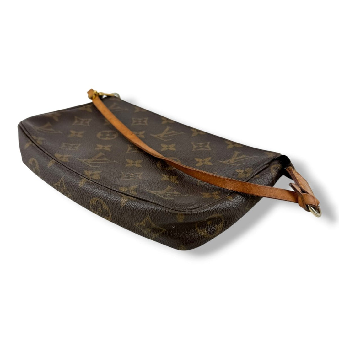 Louis Vuitton Pochette Accessories Brown Monogram Clutch Bag - Lux Central