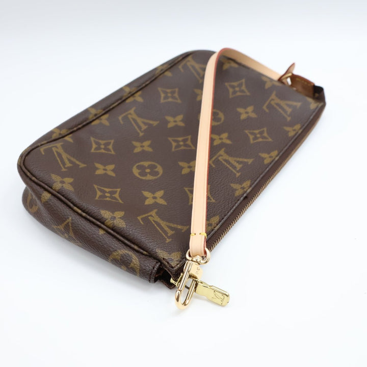 Louis Vuitton Pochette Accessories Brown Monogram Clutch Bag - Lux Central