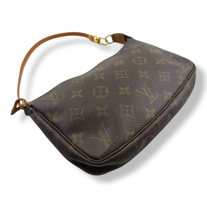Louis Vuitton Pochette Accessories Brown Monogram Clutch Bag - Lux Central