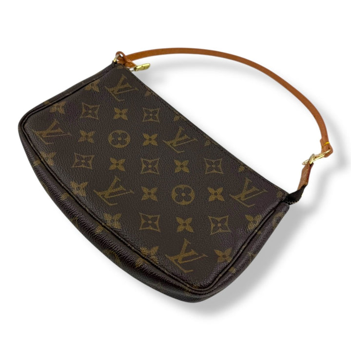 Louis Vuitton Pochette Accessories Brown Monogram Clutch Bag - Lux Central