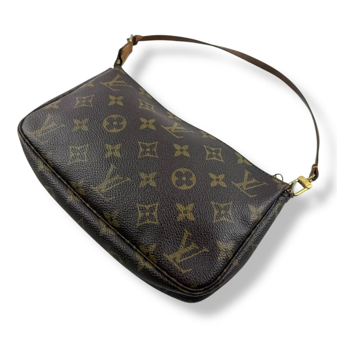 Louis Vuitton Pochette Accessories Brown Monogram Clutch Bag - Lux Central