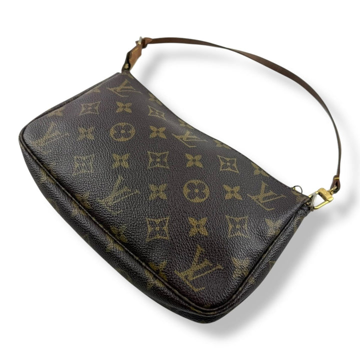 Louis Vuitton Pochette Accessories Brown Monogram Clutch Bag - Lux Central