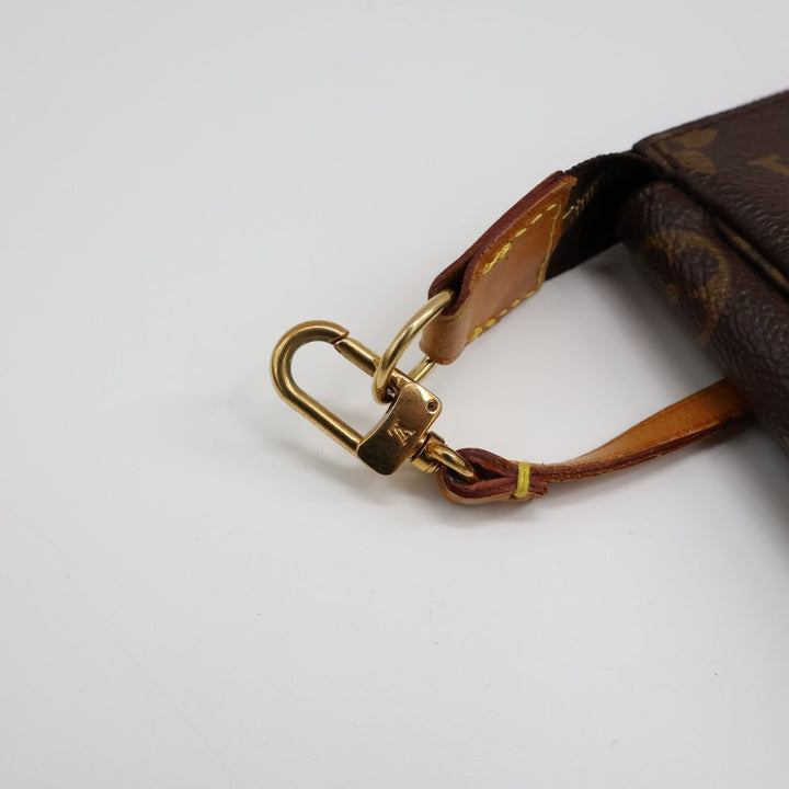 Louis Vuitton Pochette Accessories Brown Monogram Clutch Bag - Lux Central