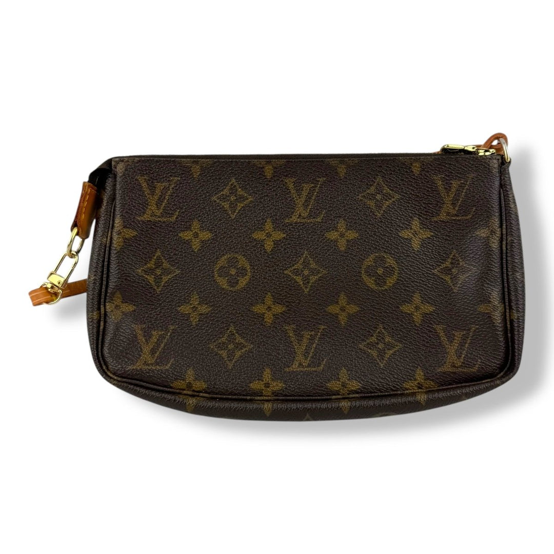 Louis Vuitton Pochette Accessories Brown Monogram Clutch Bag - Lux Central