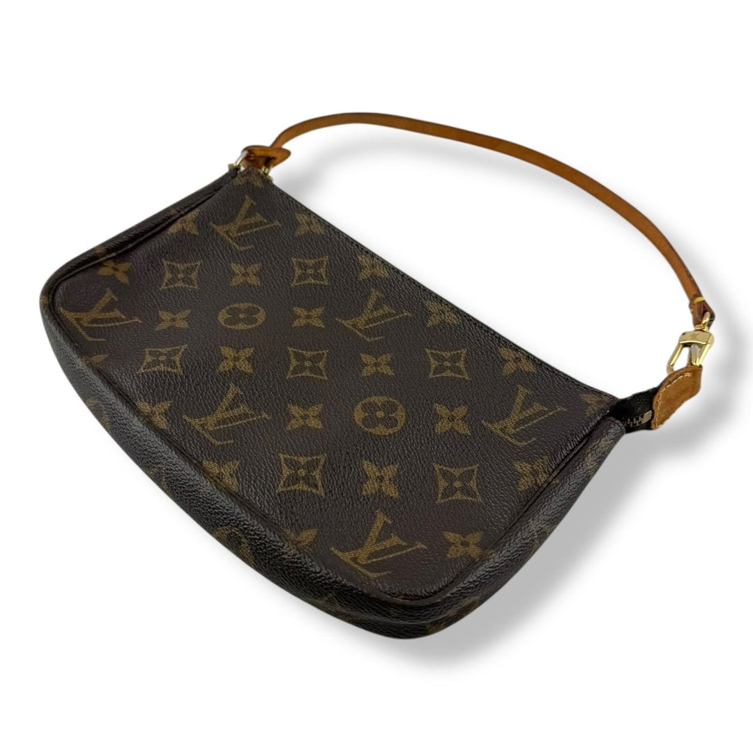 Louis Vuitton Pochette Accessories Brown Monogram Clutch Bag - Lux Central