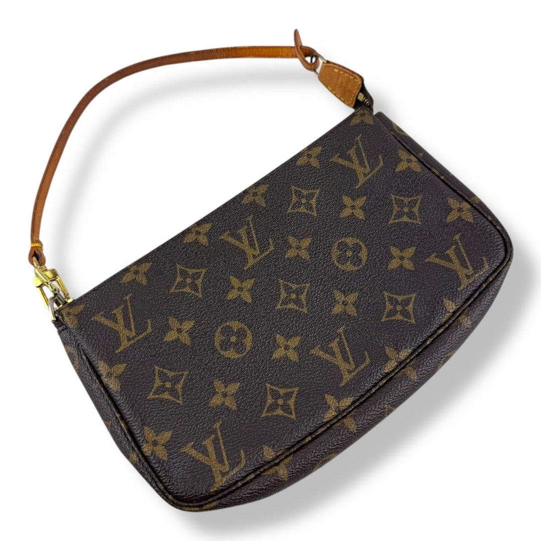 Louis Vuitton Pochette Accessories Brown Monogram Clutch Bag - Lux Central