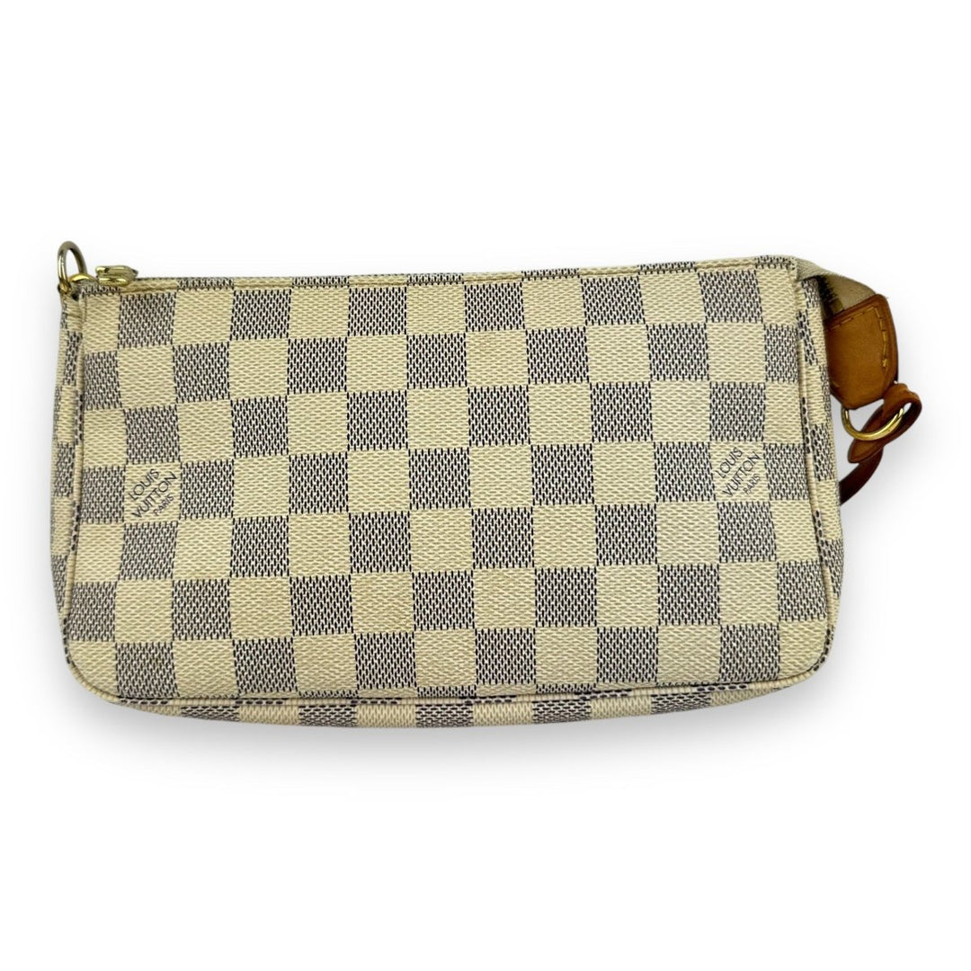 Louis Vuitton Pochette Accessories Damier Azur Coated Canvas Bag - Lux Central