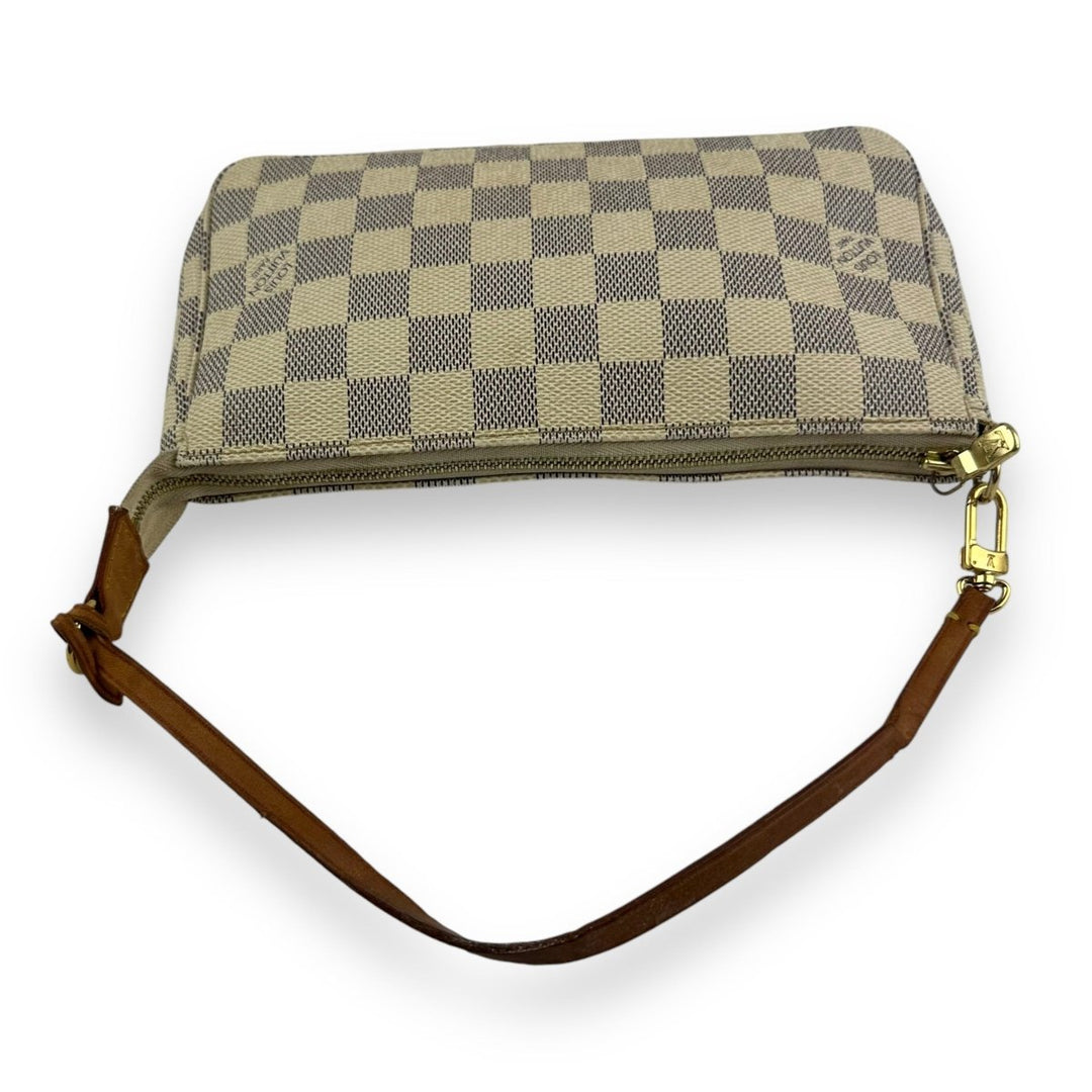 Louis Vuitton Pochette Accessories Damier Azur Coated Canvas Bag - Lux Central