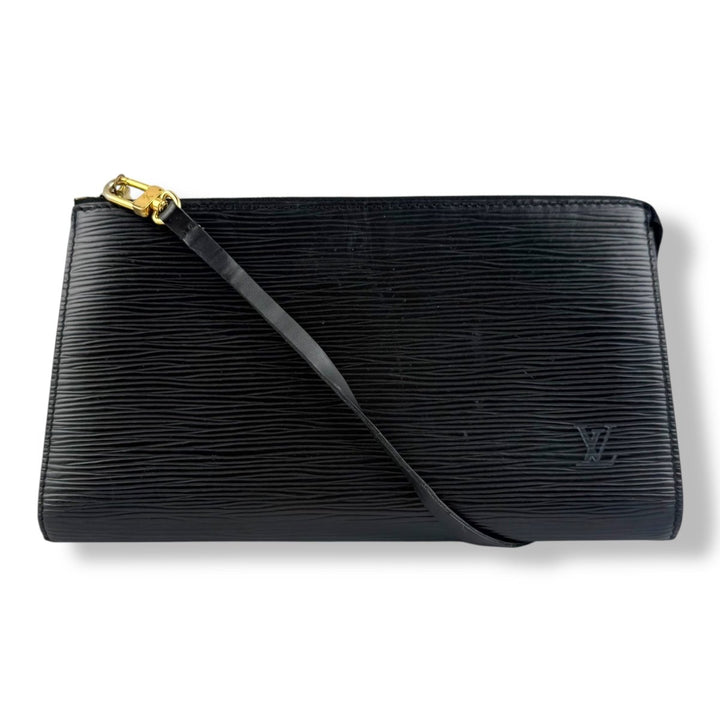 Louis Vuitton Pochette Black Epi Leather Bag - Lux Central