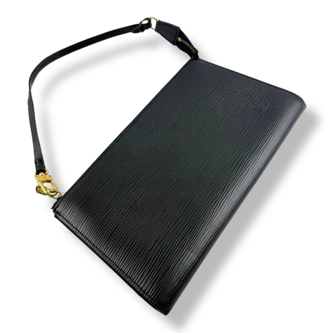 Louis Vuitton Pochette Black Epi Leather Bag - Lux Central