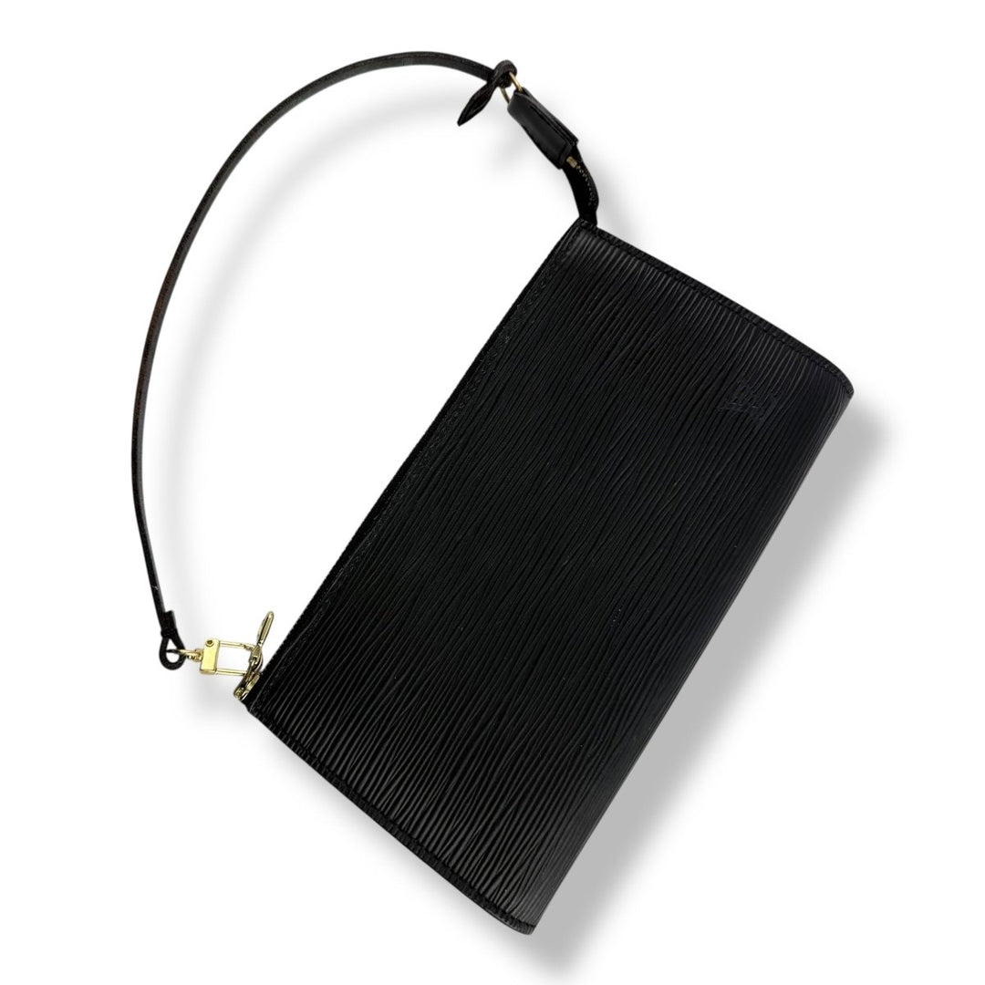 Louis Vuitton Pochette Black Epi Leather Bag - Lux Central