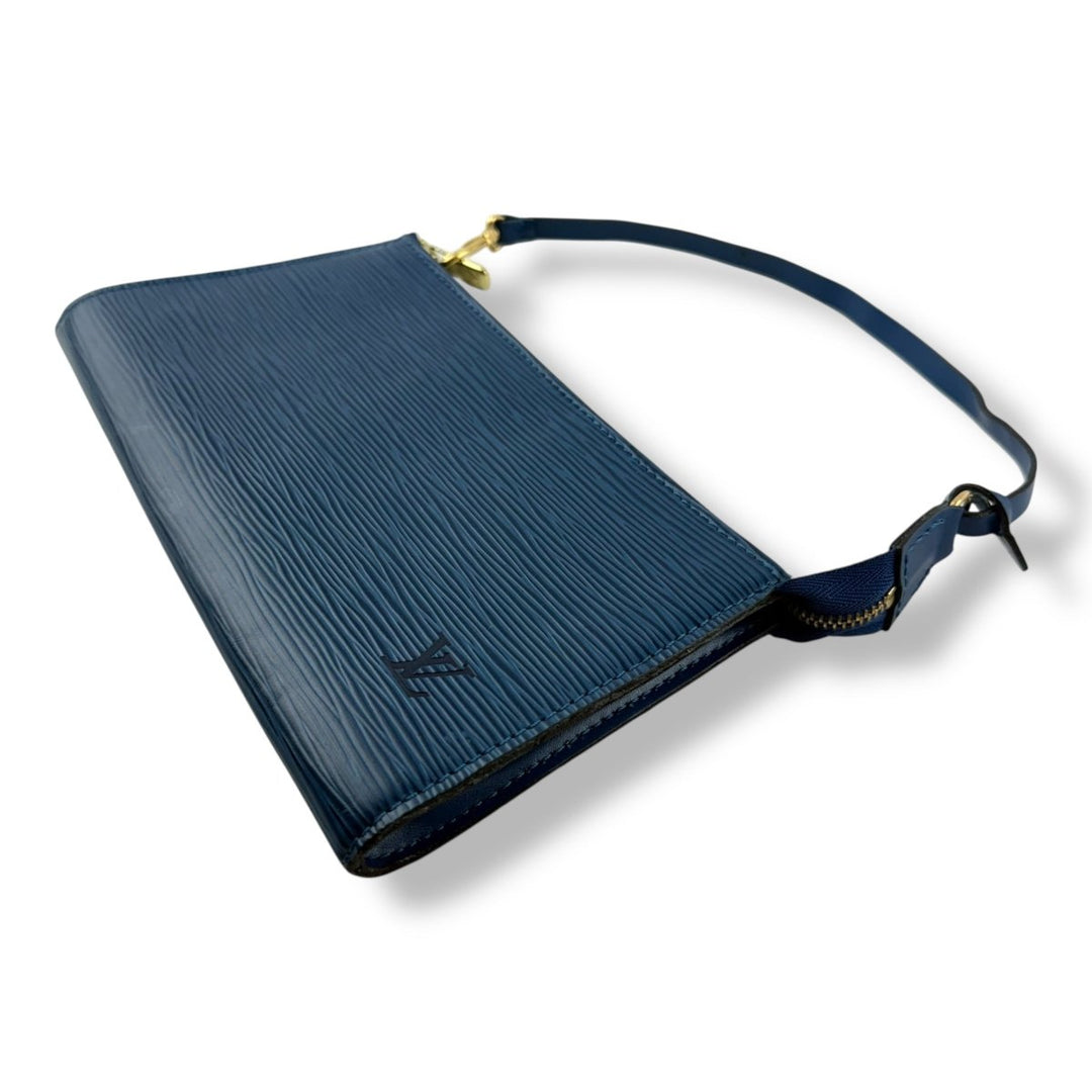 Louis Vuitton Pochette Blue Epi Leather Bag - Lux Central