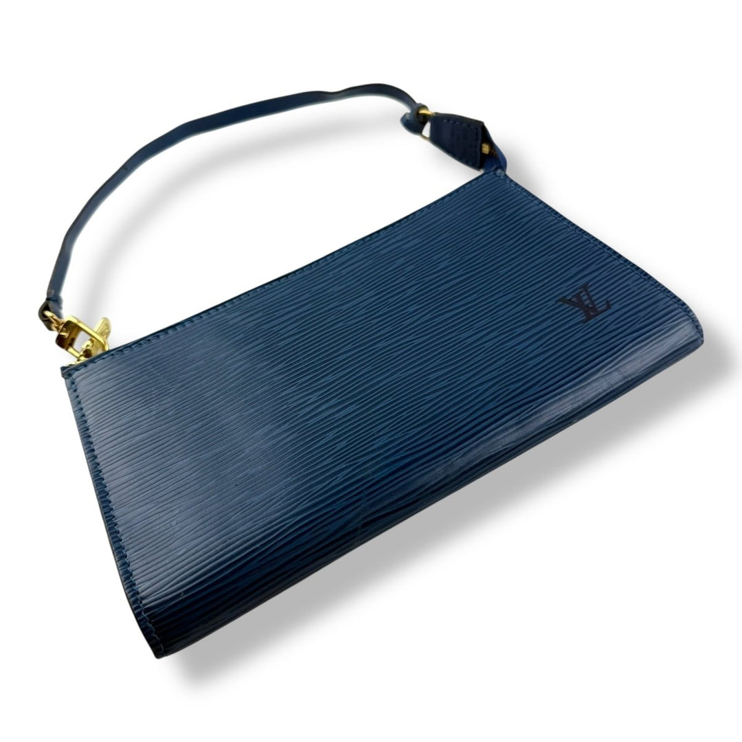 Louis Vuitton Pochette Blue Epi Leather Bag - Lux Central