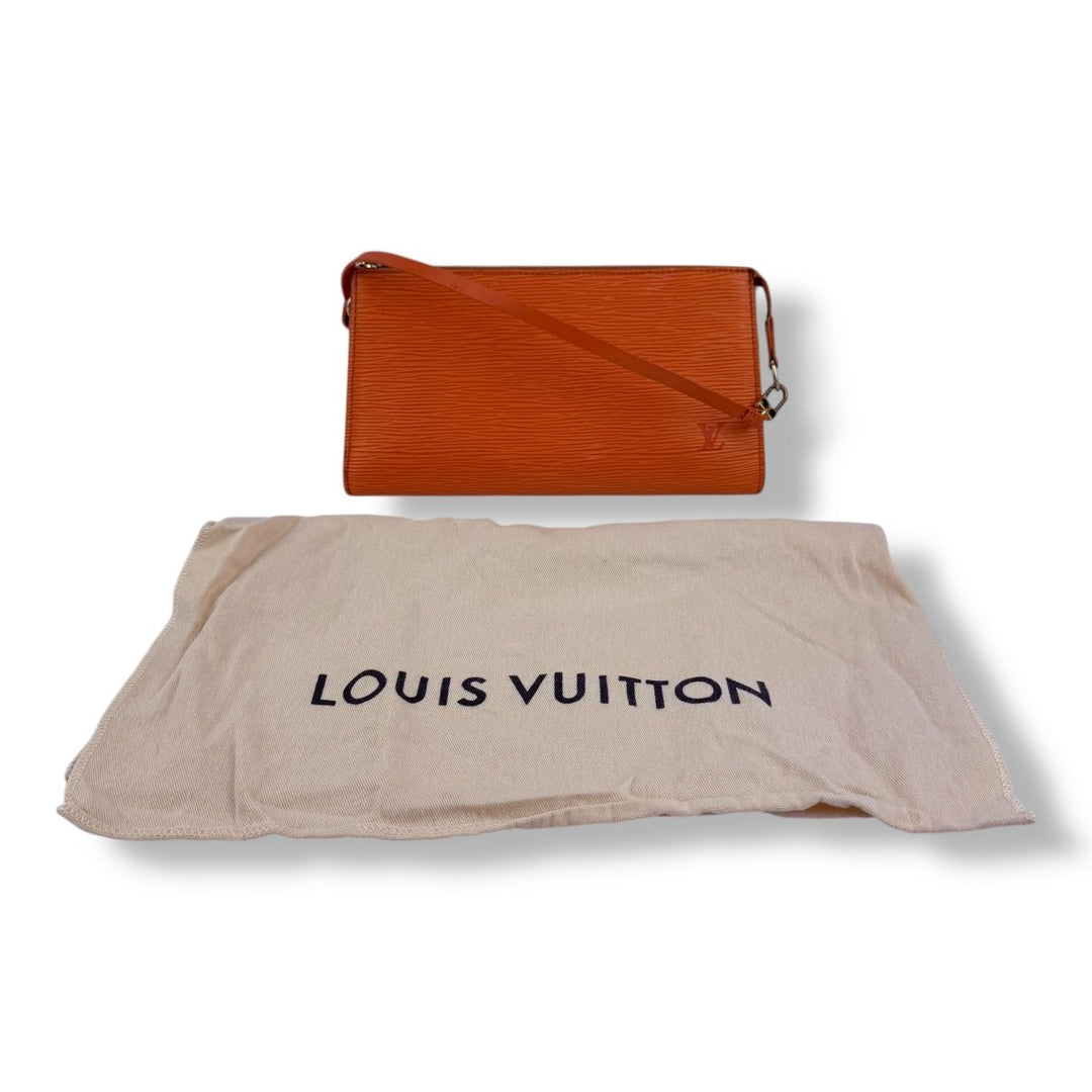 Louis Vuitton Pochette Orange Epi Leather Bag - Lux Central