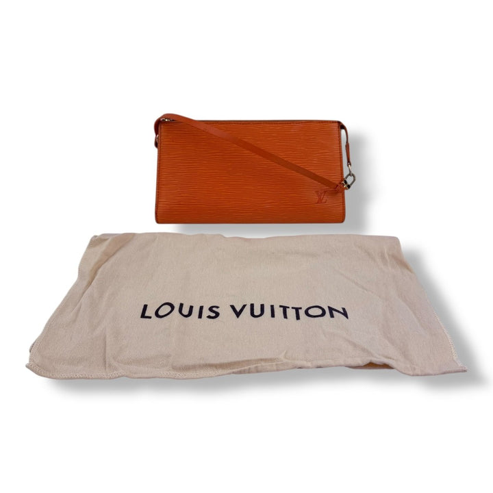 Louis Vuitton Pochette Orange Epi Leather Bag - Lux Central