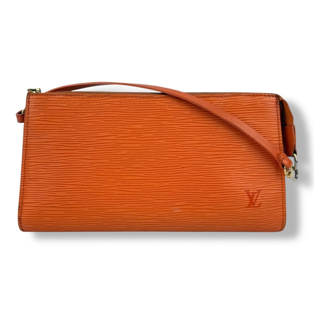 Louis Vuitton Pochette Orange Epi Leather Bag - Lux Central