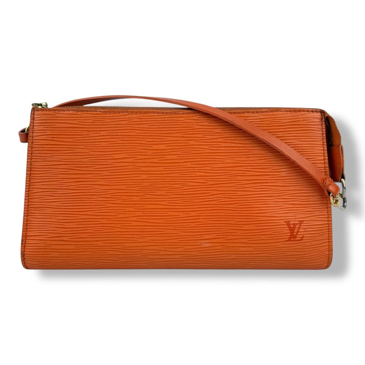 Louis Vuitton Pochette Orange Epi Leather Bag - Lux Central