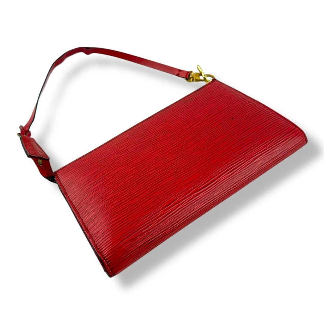 Louis Vuitton Pochette Red Epi Leather Bag - Lux Central