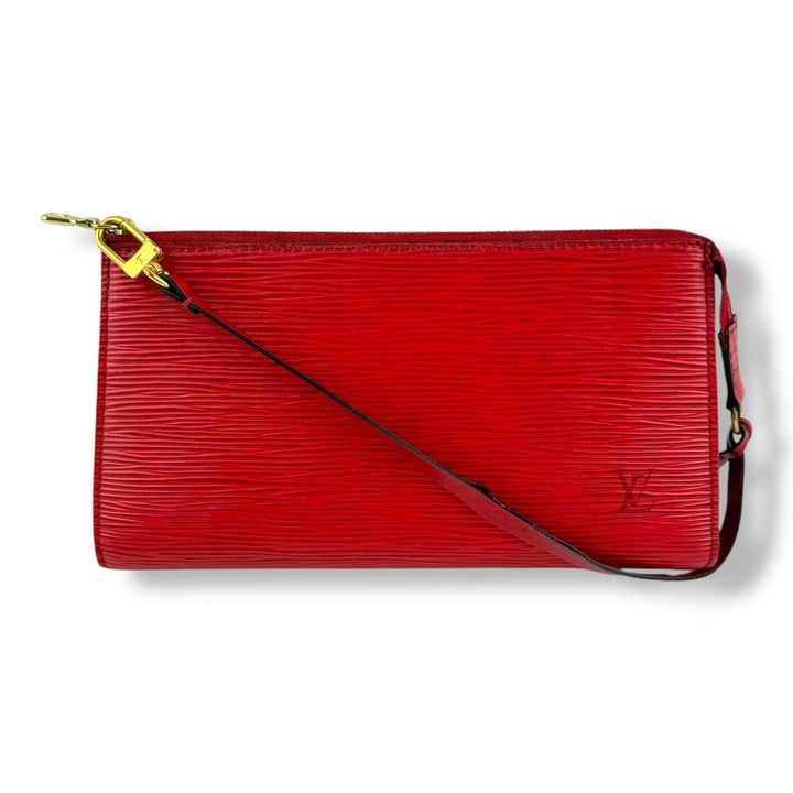 Louis Vuitton Pochette Red Epi Leather Bag - Lux Central