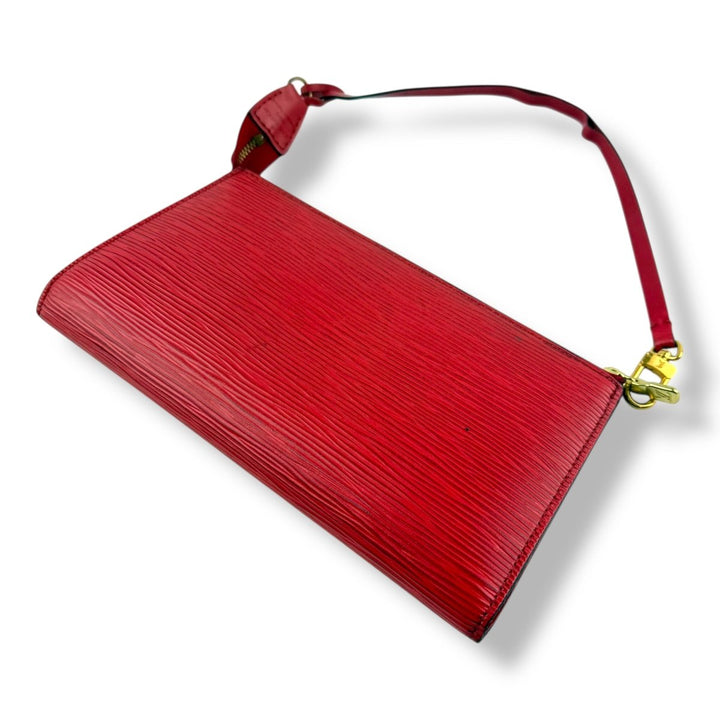 Louis Vuitton Pochette Red Epi Leather Bag - Lux Central