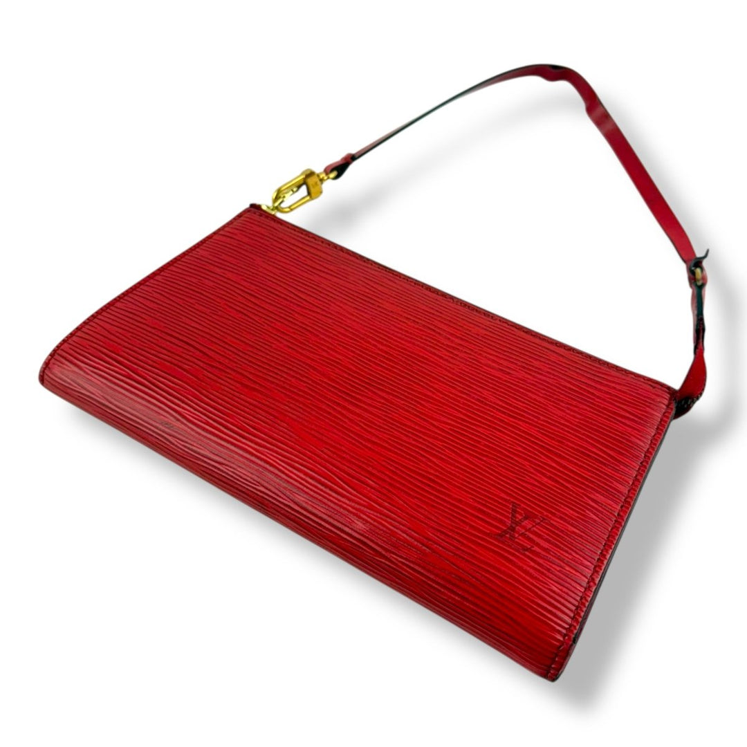 Louis Vuitton Pochette Red Epi Leather Bag - Lux Central