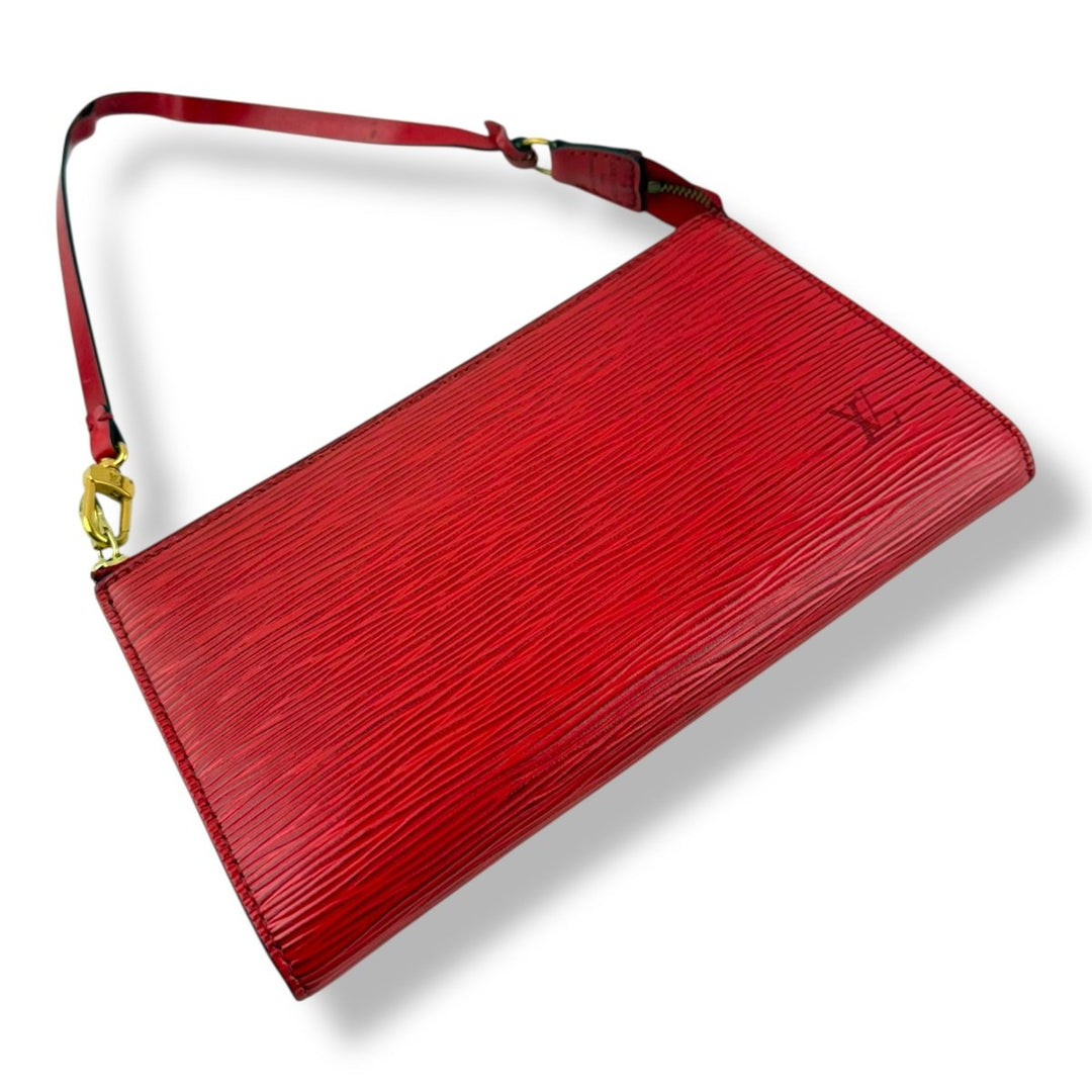 Louis Vuitton Pochette Red Epi Leather Bag - Lux Central