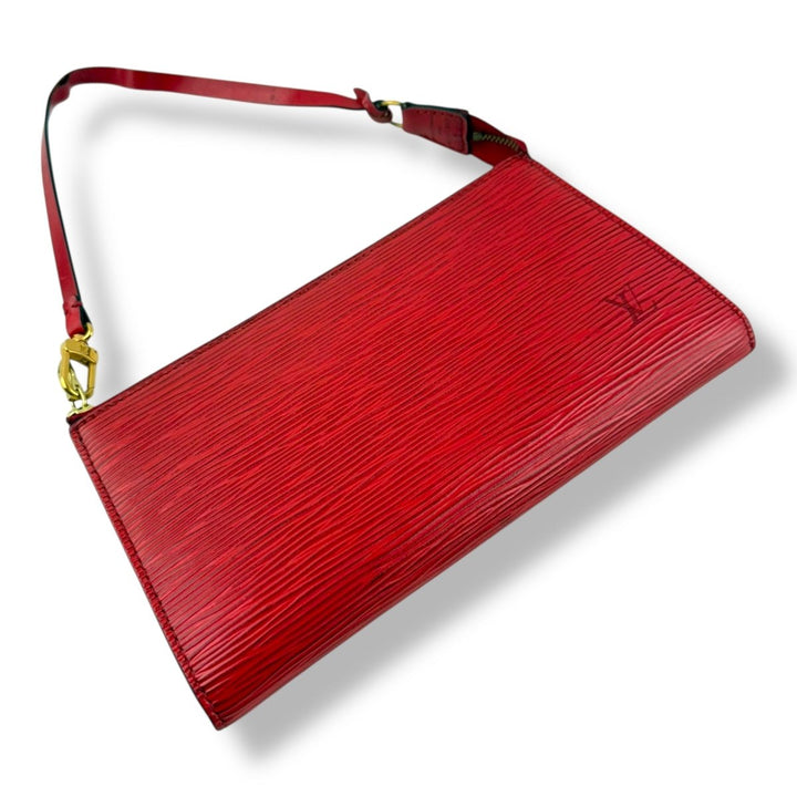 Louis Vuitton Pochette Red Epi Leather Bag - Lux Central