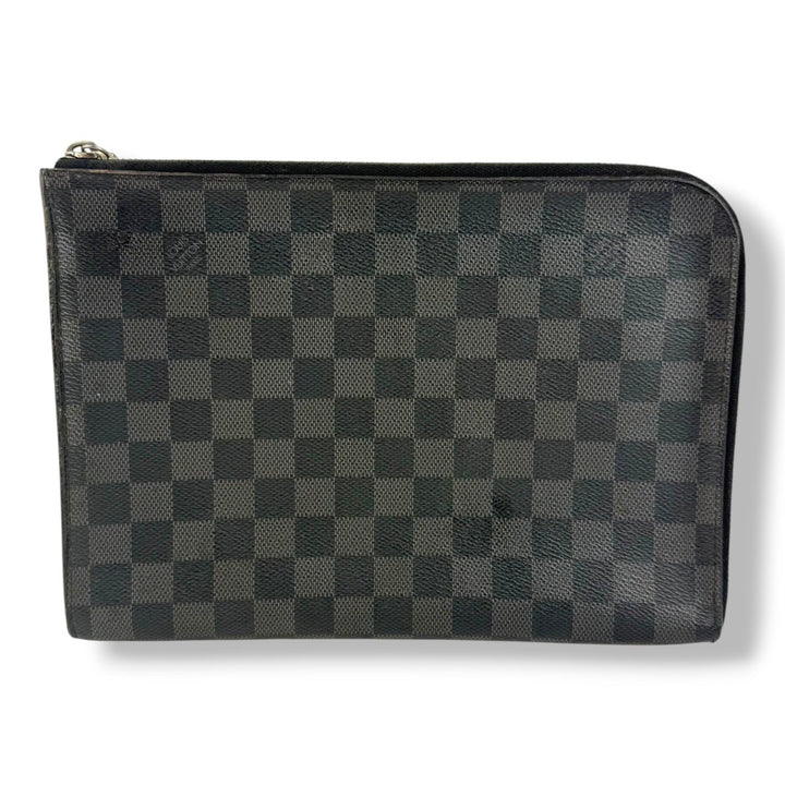 Louis Vuitton Pochette Voyage Black Damier Graphite Pouch - Lux Central