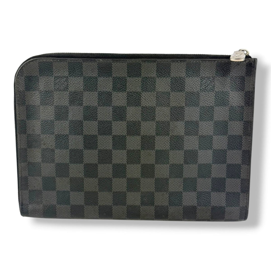 Louis Vuitton Pochette Voyage Black Damier Graphite Pouch - Lux Central