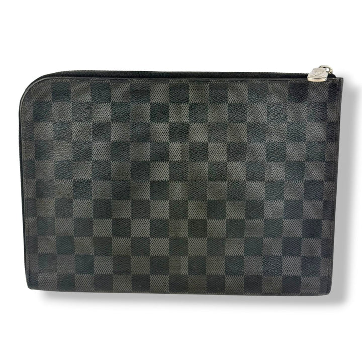 Louis Vuitton Pochette Voyage Black Damier Graphite Pouch - Lux Central