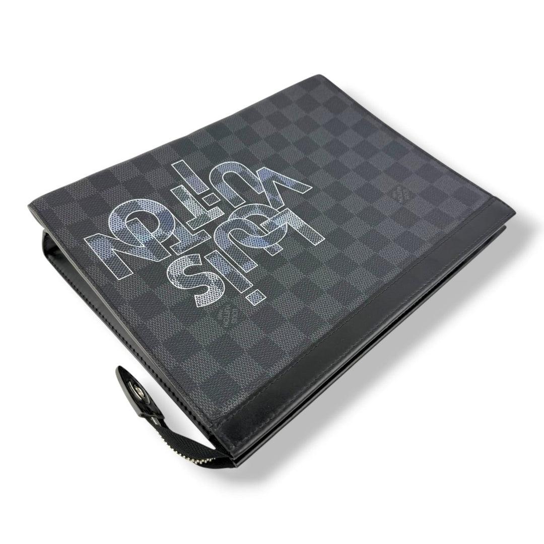 Louis Vuitton Pochette Voyage Black Damier Pouch - Lux Central