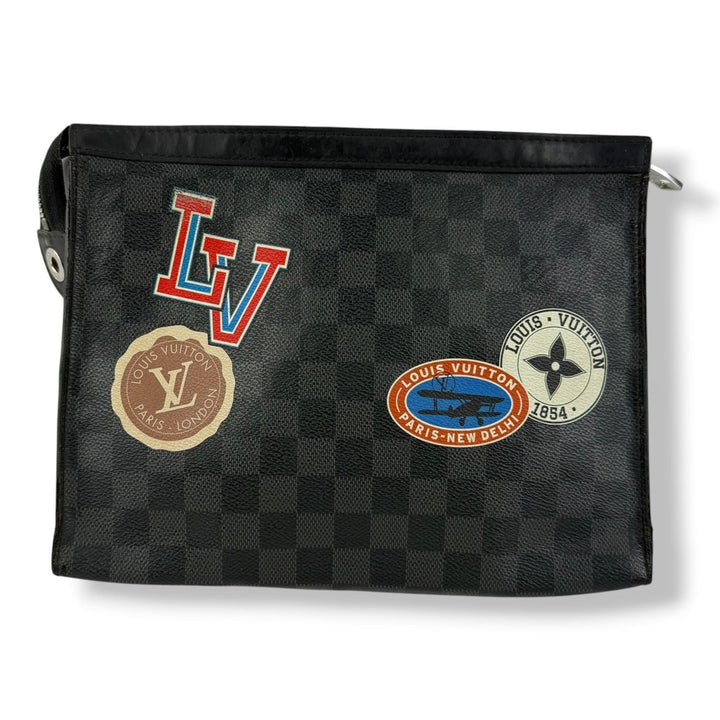 Louis Vuitton Pochette Voyage Black Damier Pouch - Lux Central
