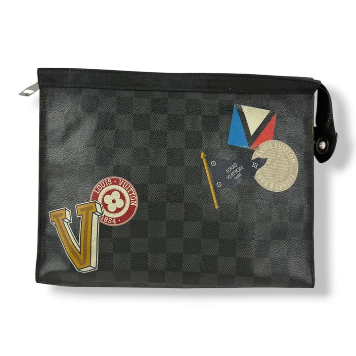 Louis Vuitton Pochette Voyage Black Damier Pouch - Lux Central