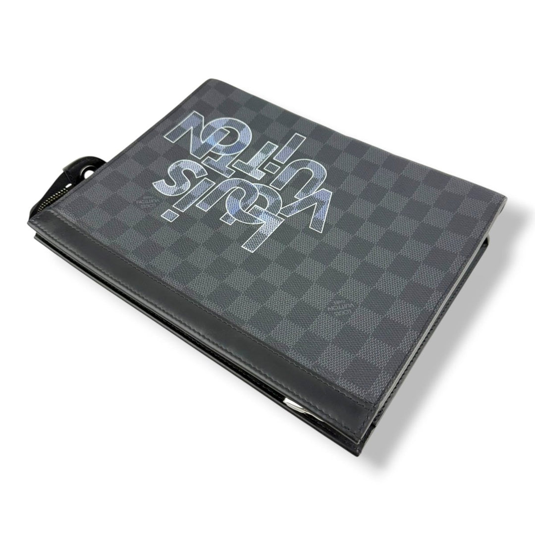 Louis Vuitton Pochette Voyage Black Damier Pouch - Lux Central