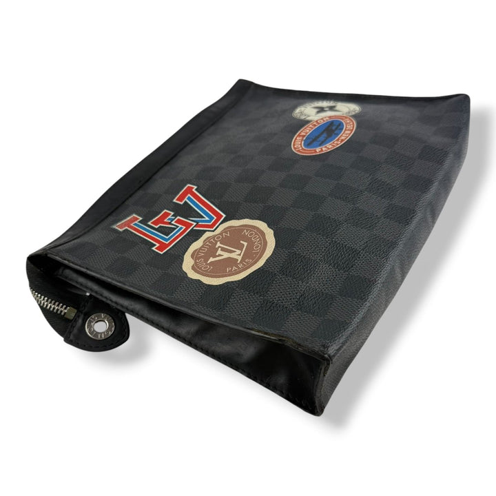 Louis Vuitton Pochette Voyage Black Damier Pouch - Lux Central