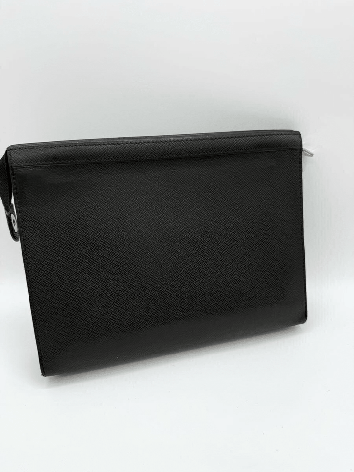 Louis Vuitton Pochette Voyage Black Taiga Pouch - Lux Central