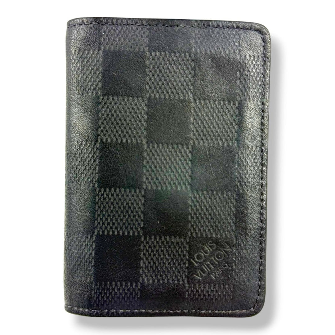 Louis Vuitton Pocket Organiser Navy Damier Leather - Lux Central