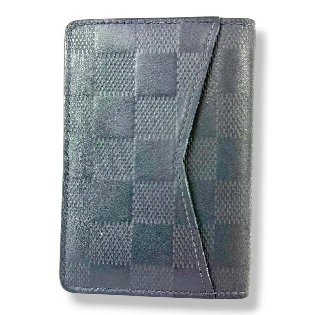 Louis Vuitton Pocket Organiser Navy Damier Leather - Lux Central