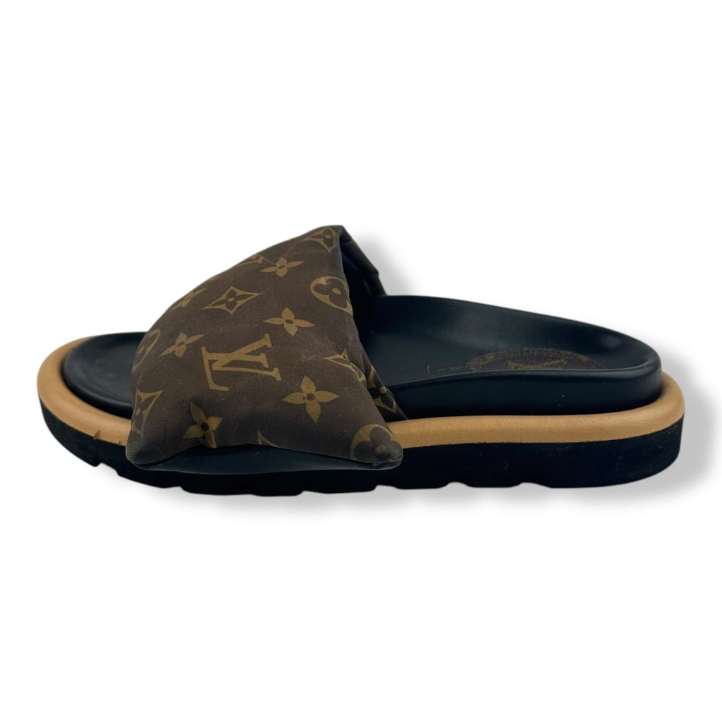 Louis Vuitton Pool Pillow Slides Brown Monogram UK EU 37 Lux