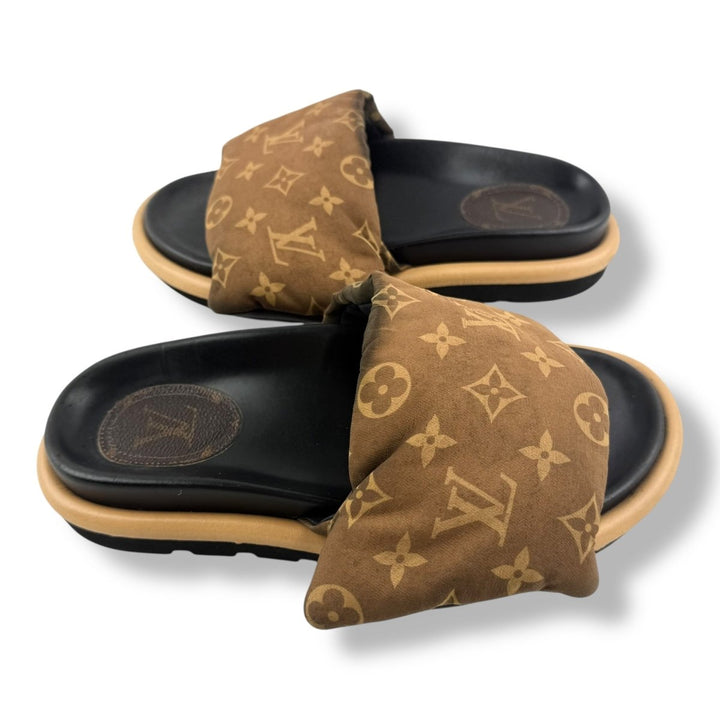 Louis Vuitton Pool Pillow Slides Brown Monogram UK 6 / EU 39 - Lux Central