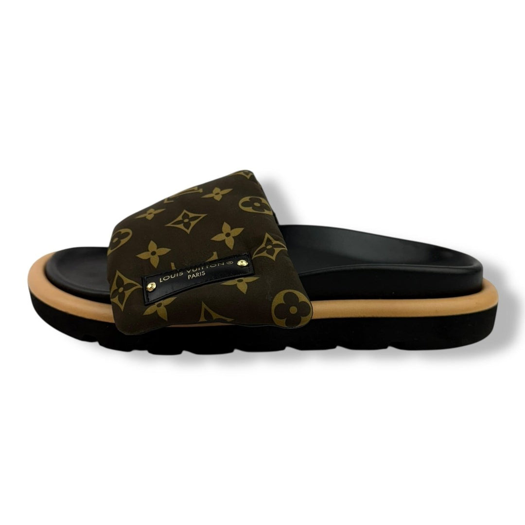 Louis Vuitton Pool Pillow Slides Brown Monogram UK 6 / EU 39 - Lux Central