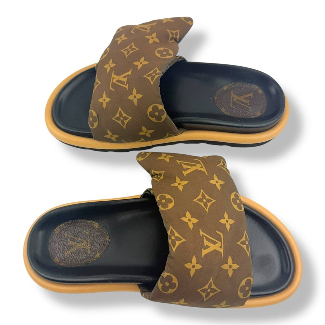 Louis Vuitton Pool Pillow Slides Brown Monogram UK 6 / EU 39 - Lux Central