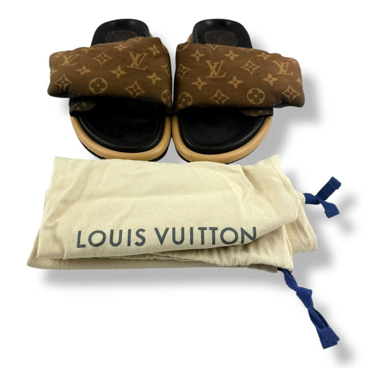 Louis Vuitton Pool Pillow Slides Brown Monogram UK 6 / EU 39 - Lux Central