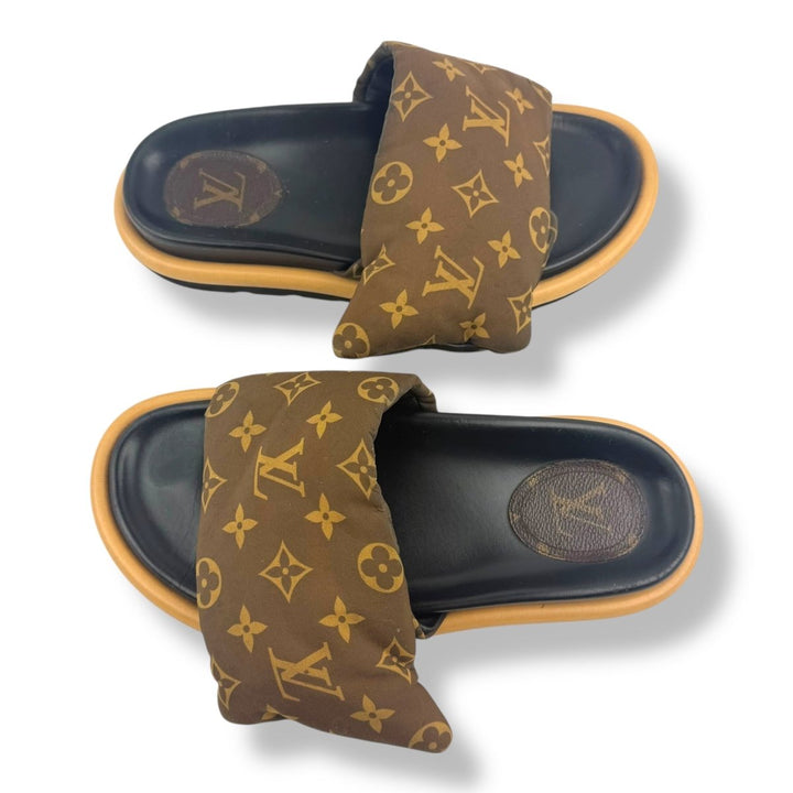 Louis Vuitton Pool Pillow Slides Brown Monogram UK 6 / EU 39 - Lux Central