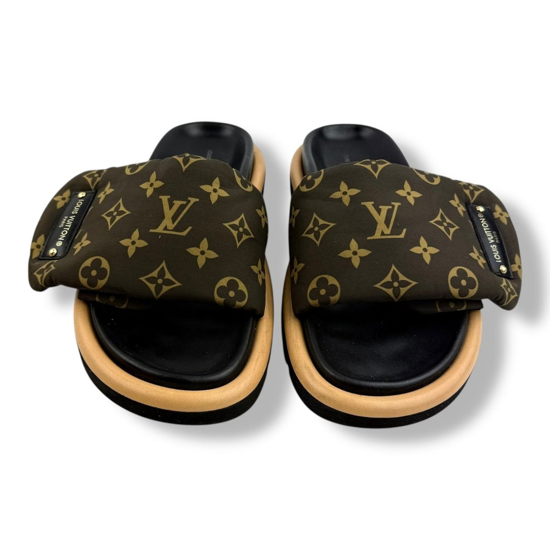 Louis Vuitton Pool Pillow Slides Brown Monogram UK 6 / EU 39 - Lux Central